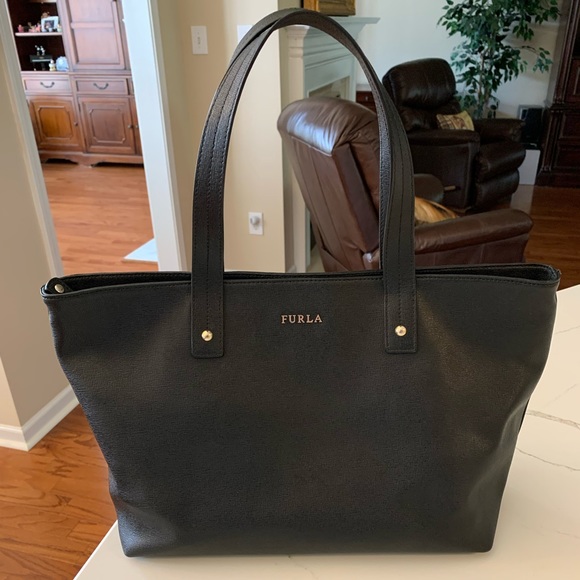 Furla Handbags - FURLA Black Leather Tote